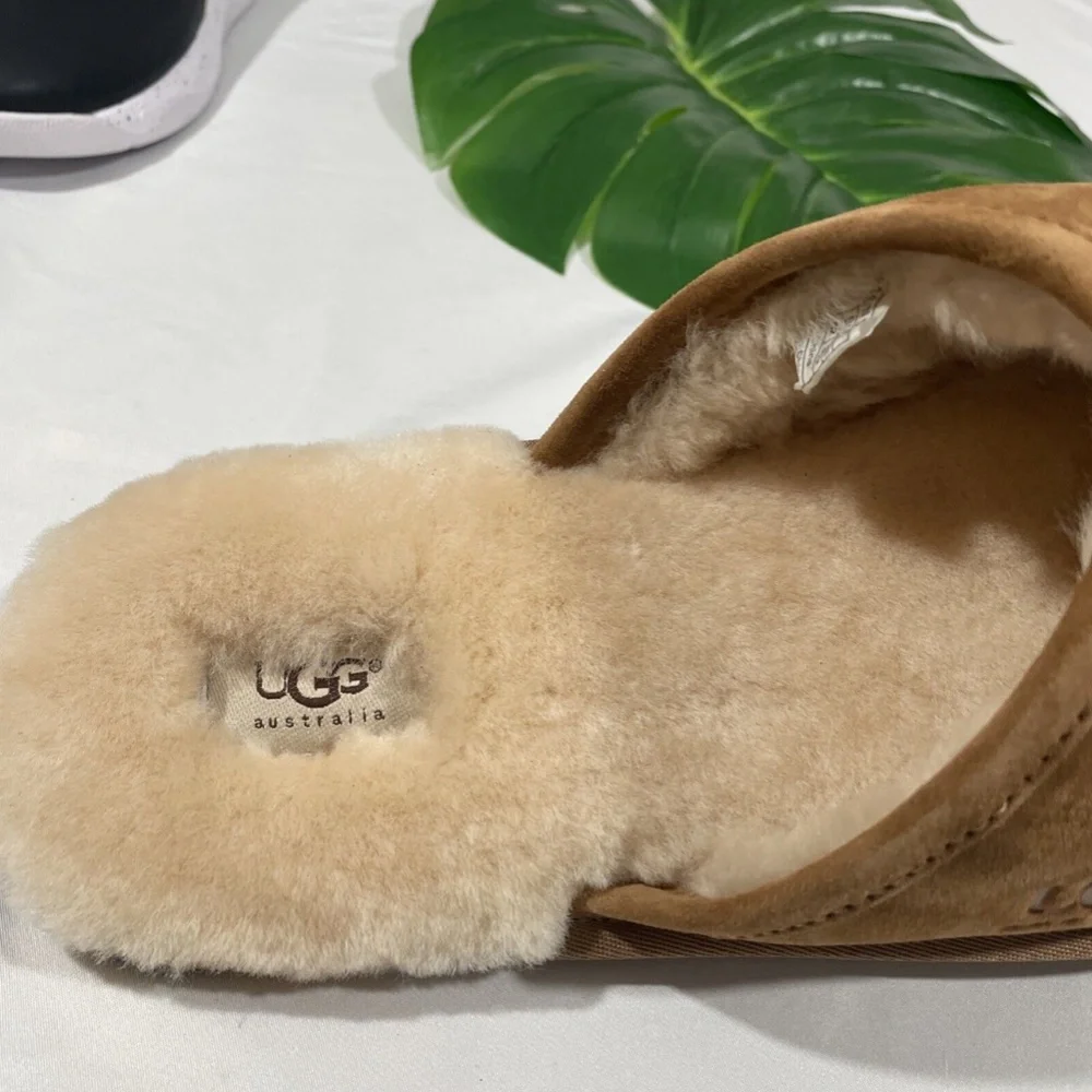 NEW $90 UGG [ Men size 18 US ] Scuff Slipper Shoes‎ in Chestnut Suede